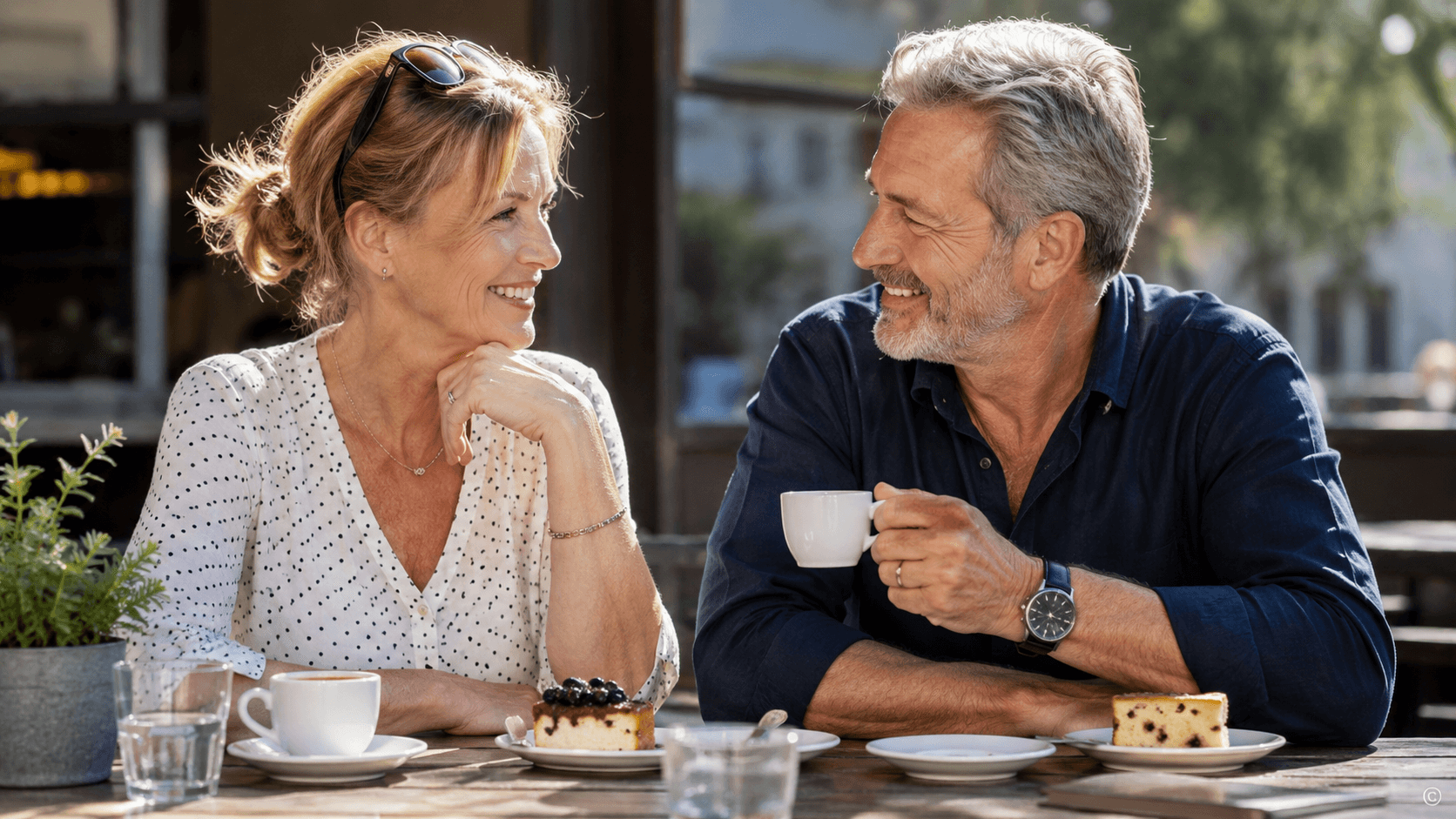 Erbmediation: Ablauf, Kosten und wann sie wirklich hilft — paar kaffee terrasse see ausblick